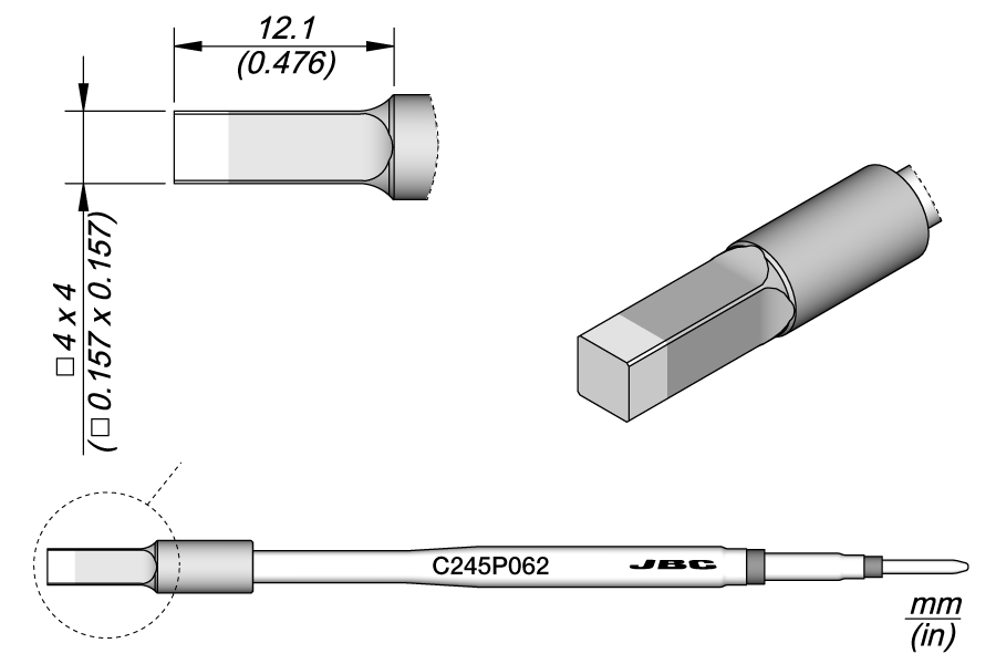 C245P062 - Square Cartridge 4 x 4